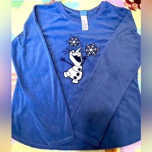 Fleece Olaf cozy Pajamas size M EUC